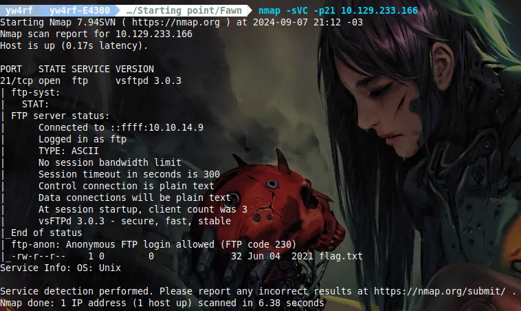 Fawn hackthebox yw4rf