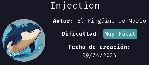 Injection DockerLabs Yw4rf